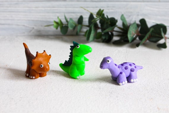 Polymer Clay Dinosaur Figures DIY Kit for Kids Sculpting Craft Kit