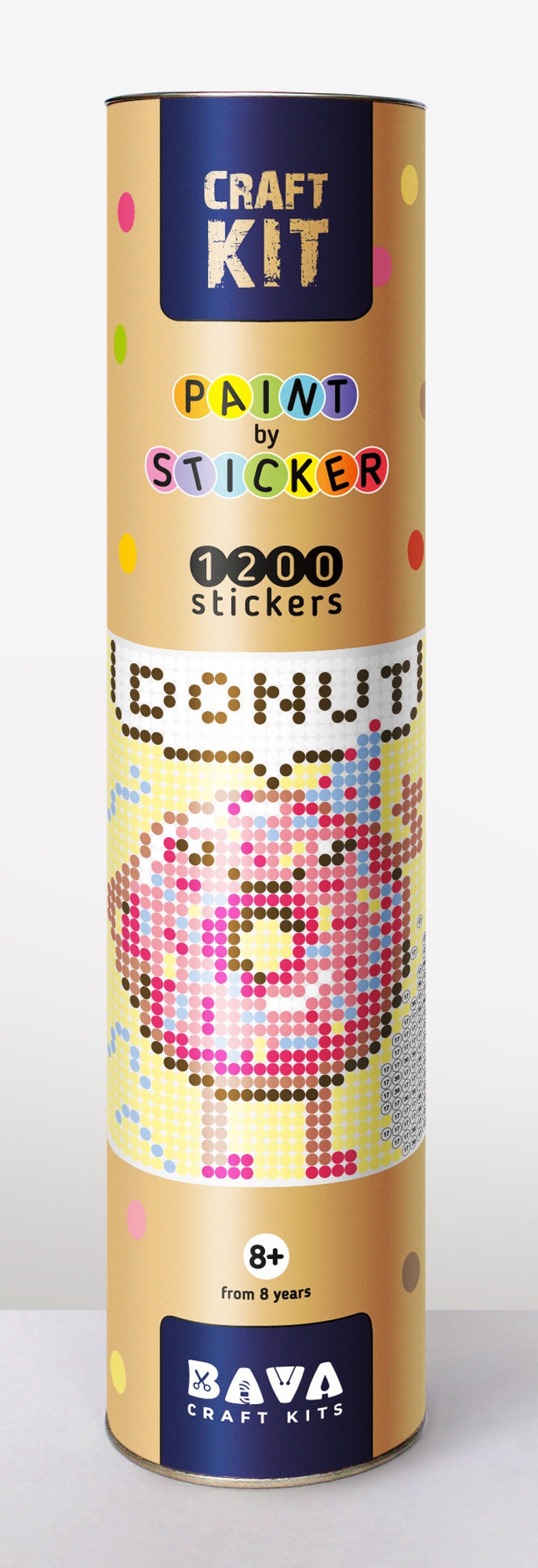 Paint by sticker Donut DIY kit 1200 stickers