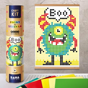 Paint by sticker MONSTER craft kit 1200 stickers