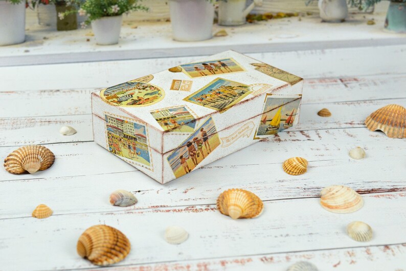 Wooden Home Money Box Decoupage Diy Kit, Storage Box, Jewelry Box