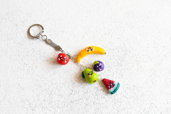 Polymer clay shop keychain