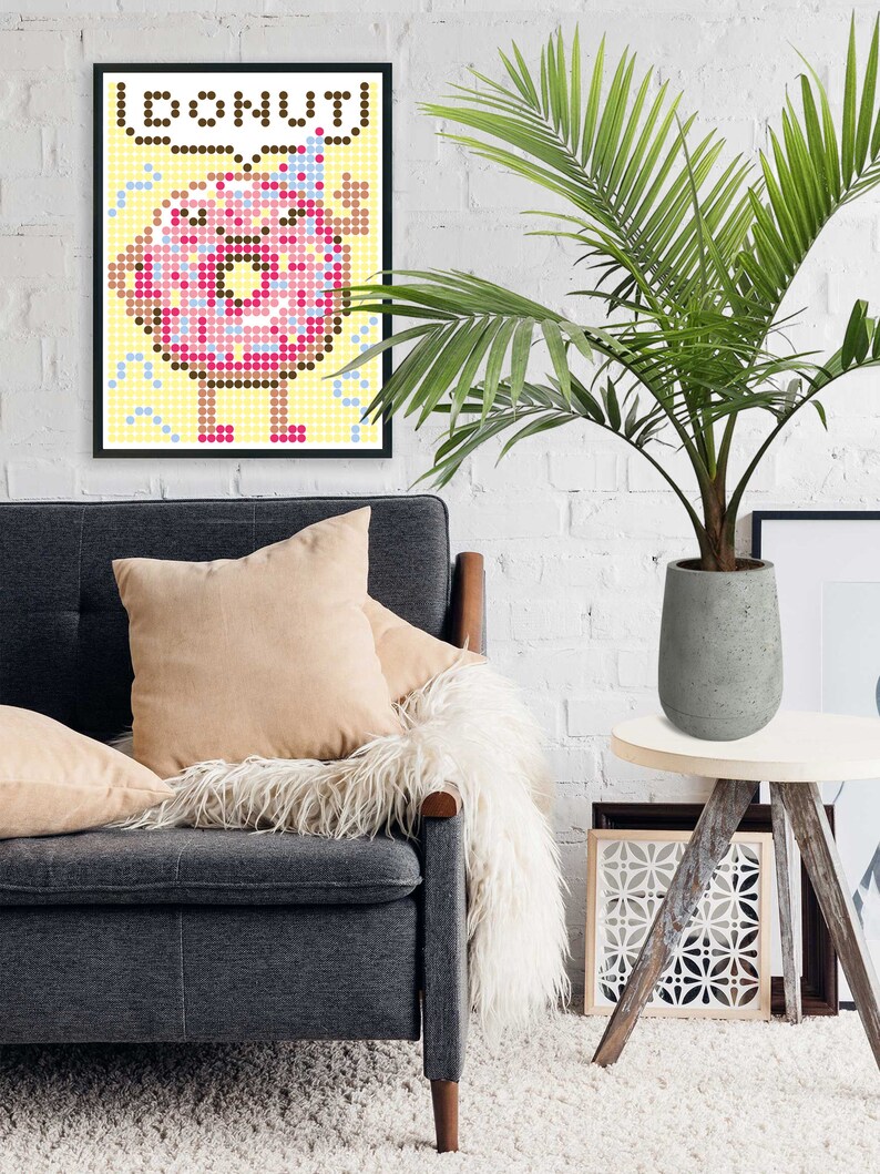 Paint by sticker Donut DIY kit 1200 stickers