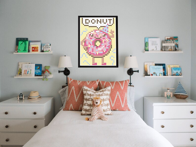 Paint by sticker Donut DIY kit 1200 stickers