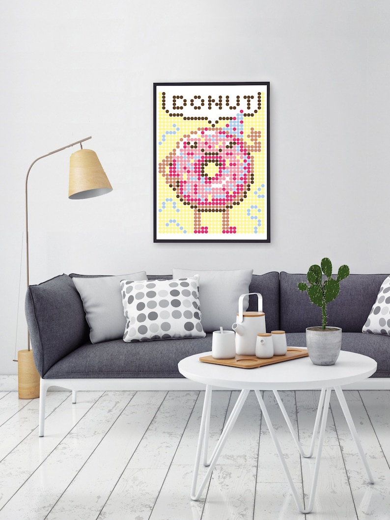 Paint by sticker Donut DIY kit 1200 stickers