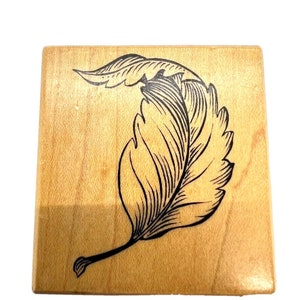 Vintage PSX Falling Leaf Craft Rubber Stamp F3100 Scrapbook