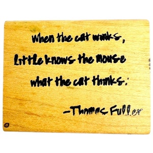 vintage Sea Side Stampin When The Cat Winks Little Knows Mouse Stamp DD120