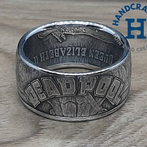 DEADPOOL  Silver Coin Ring