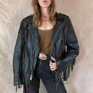 Fringe and Concho Leather Jacket - Etsy