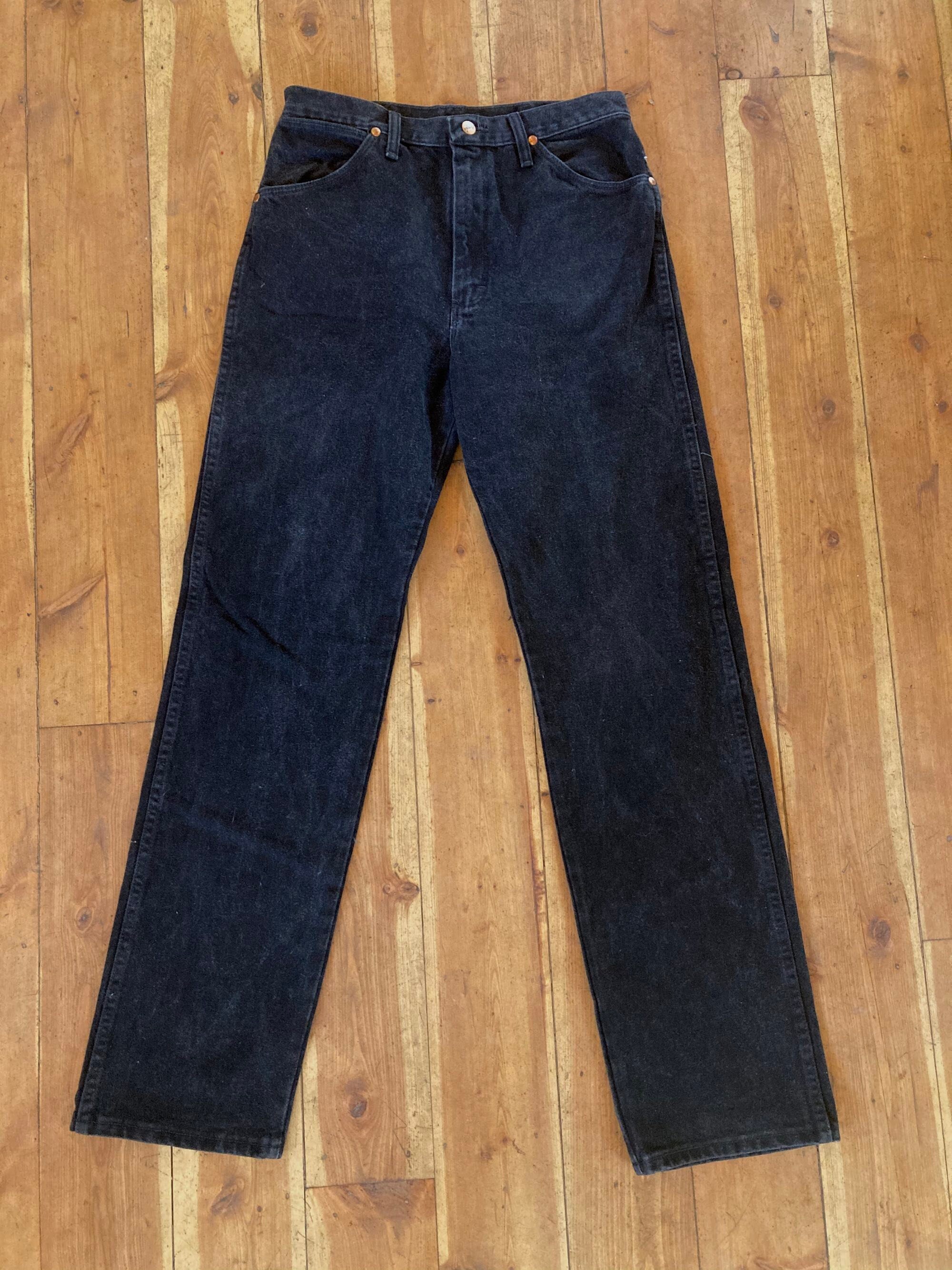 30x34 90s Wrangler Washed Black Denim 