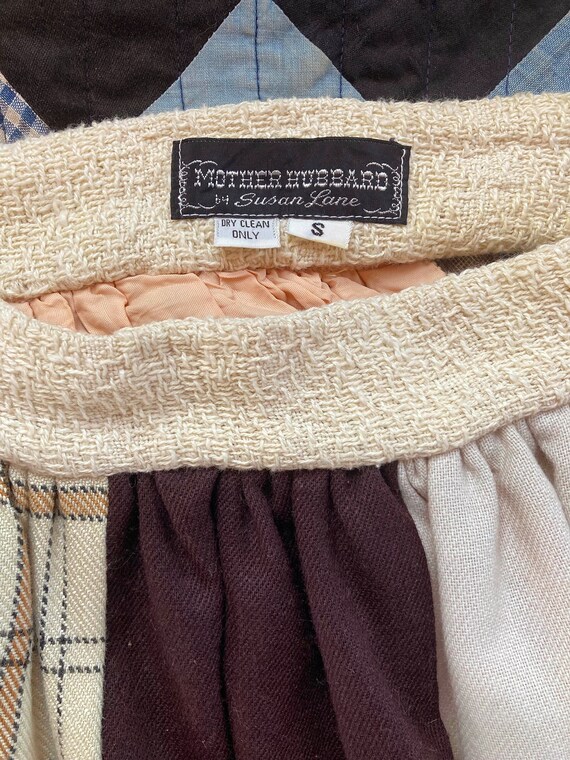 1960s Patchwork Maxi Skirt, Quilted Folk Style (X… - image 6