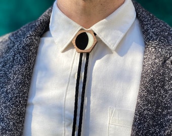 Moon Phase Bolo Tie | Geometric Pendant Jewelry