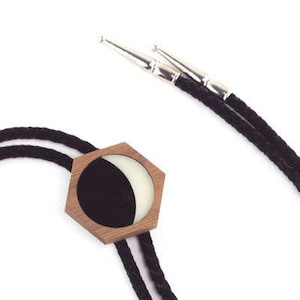 Moon Phase Bolo Tie Geometric Pendant Jewelry image 2