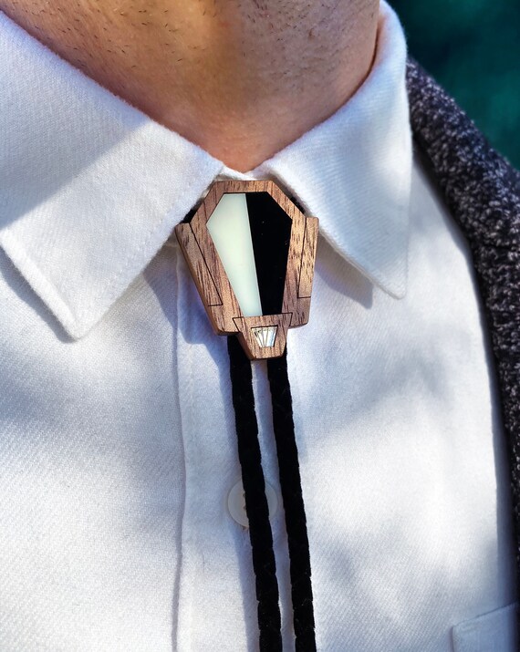 Art Deco Bolo Tie Modern Contemporary Weddings Etsy Finland