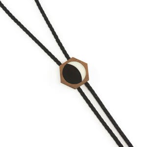 Moon Phase Bolo Tie Geometric Pendant Jewelry image 6