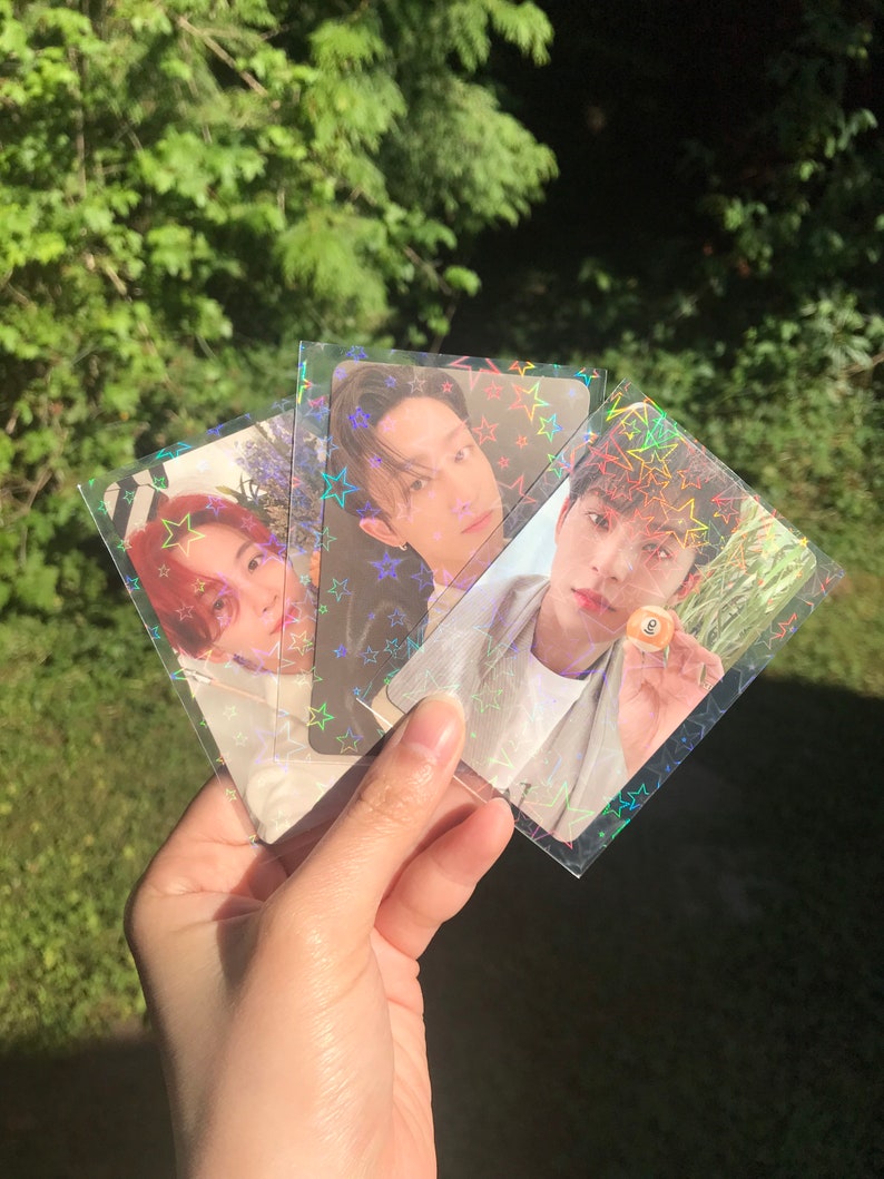 Photocard Sleeves Kpop Holographic Big Star 10pcs Etsy