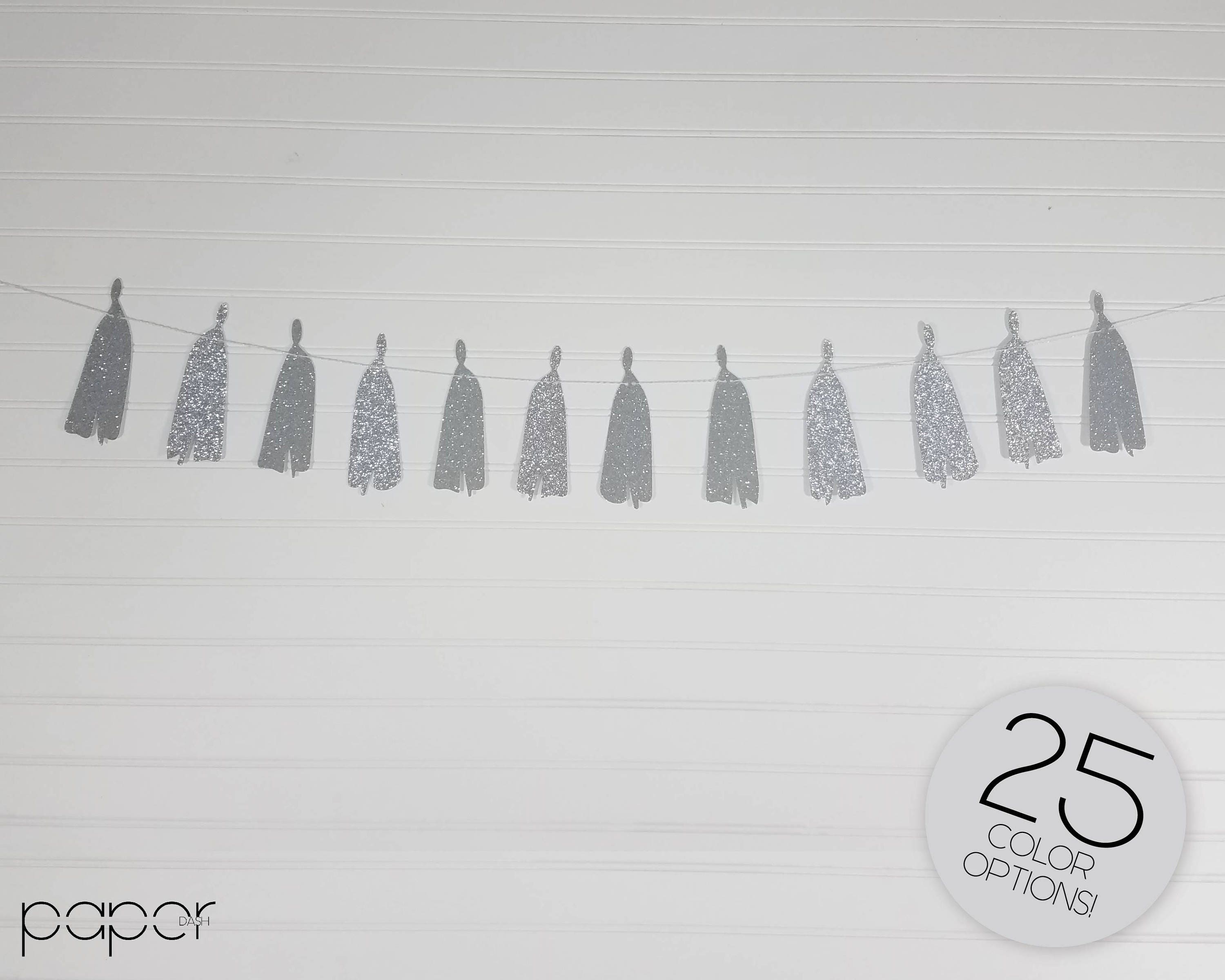 2D Custom Glitter Tassel Garland Banner Bridal Shower Baby Etsy