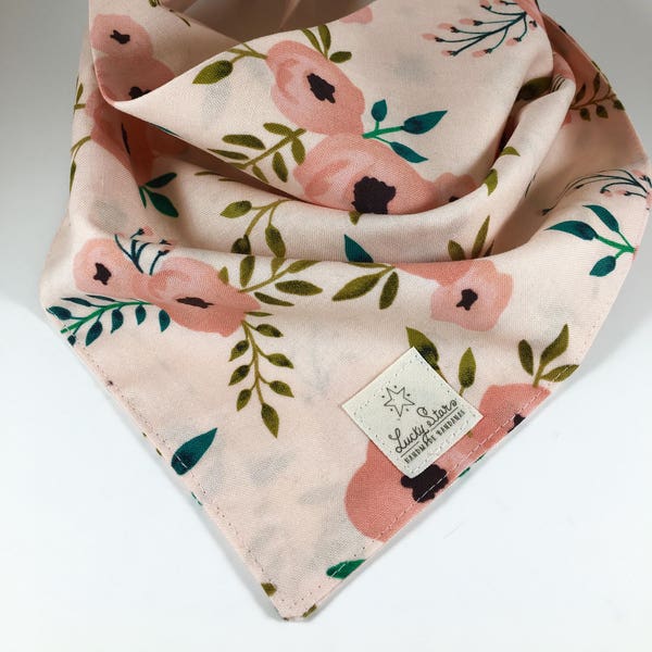 Dog Bandana/ Pet Bandana/ Pink Dog Bandana/ Pink Dog Bandana/ Pink Flower Dog Bandana/ Pink Flower Pet Bandana/ Wedding Dog Bandana