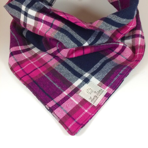 Dog Bandana/ Pet Bandana/ Purple Plaid Dog Bandana/ Purple Plaid Pet Bandana/ Flannel Dog Bandana/ Flannel Pet Bandana/ Purple Dog Bandana