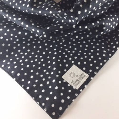 Dog Bandana/ Pet Bandana/ Black and White Dog Bandana/ Black Etsy