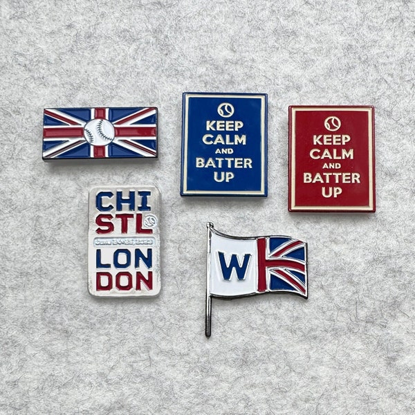 Chicago Cubs vs St. Louis Cardinals London Series enamel pins – for the 2023 MLB in London series, we've got cool Cubs/Cards enamel pins!