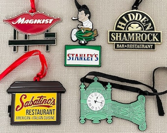 Chicago Landmark ornaments – for OG Chicagoans (like us!), deck your halls with these vintage Chicago signs! Great Chicago gift!