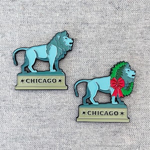 Art Institute Chicago Lion enamel pin – Talk about a proud Chicago pin! Wear your Chicago love with this iconic design. Great Chicago gift!