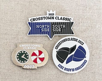 Chicago Crosstown Classic enamel pins! Cubs vs. Sox, the best rivalry in Chicago! Great baseball gift, Wrigley Field gift, Sox Park gift