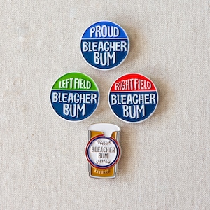 Bleacher Bum Chicago Cubs Enamel Pin: Wrigley Field Fan Gift