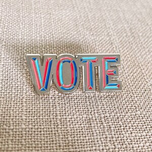 VOTE enamel pins – When nothing but a direct message will do, our classy VOTE design says is all! Great pollster gift, political gift