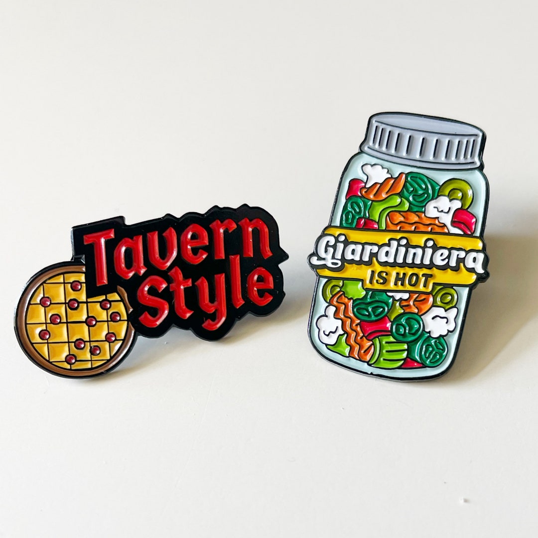 Tavernstyle Chicago Pizza Enamel Pin Deep Dish Pizza Isn't the Only