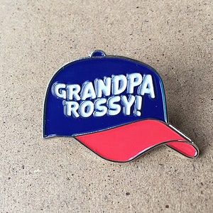 Grandpa Rossy Chicago Cubs enamel pin – Everyone's fave, David Ross, caught our World Series year + now he's the Manager! Great Cubs gift!