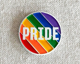 Pride enamel pin – When straightforward is the goal, our Circle Pride pin does the trick! Great Pride gift, LGTBQ Gift