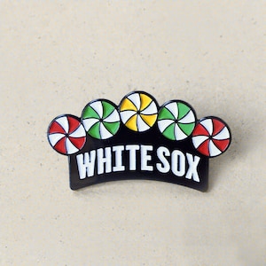 Chicago White Sox enamel pin. Classic pinwheels pin for the Chicago baseball fan. Perfect Southside gift!