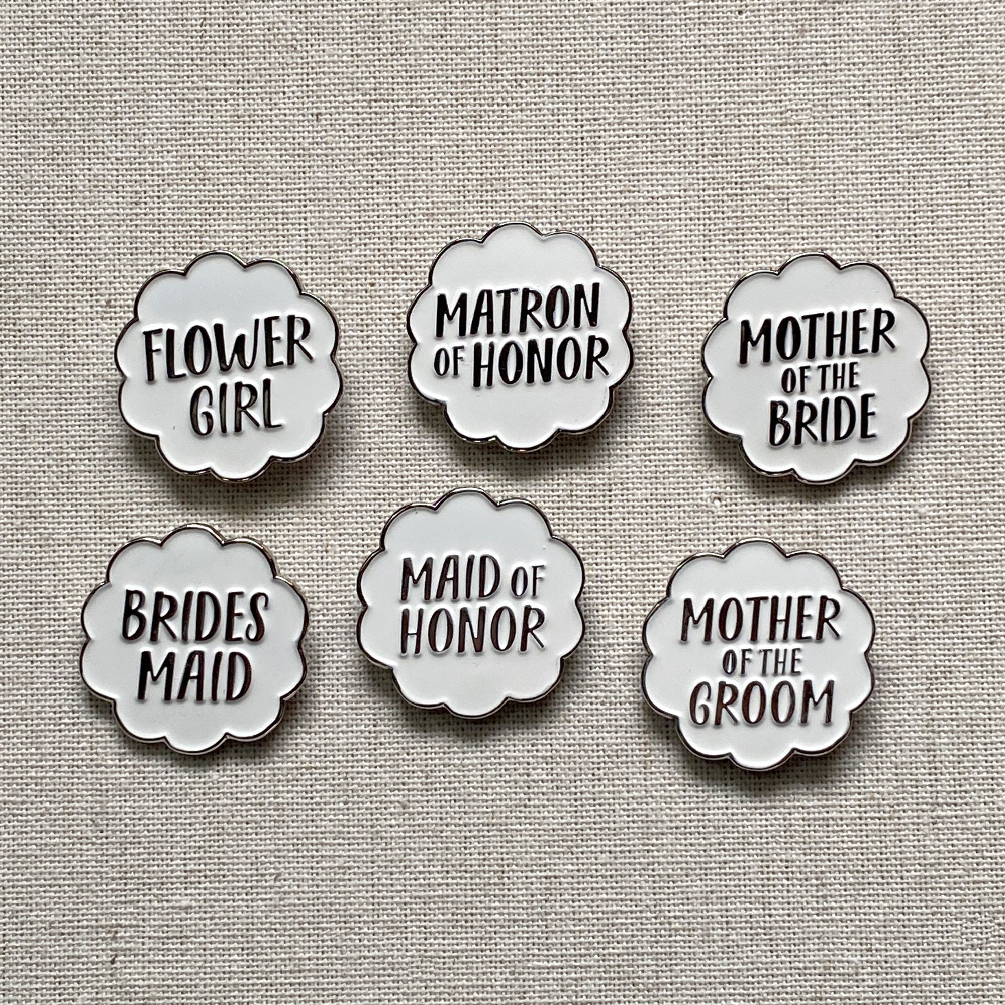 Bridal Party Wedding Enamel Pin – for the Whole Party! Maid of Honor ...