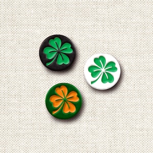 Mini Shamrock enamel pins — These adorable Irish pins are your go-to way to wear your Irish Green! Great Irish gift. St. Patrick's Day gift!