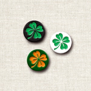 Mini Shamrock enamel pins — These adorable Irish pins are your go-to way to wear your Irish Green! Great Irish gift. St. Patrick&#39;s Day gift!