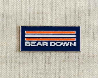 Chicago Bears Enamel Pin: Bear Down Football Gift