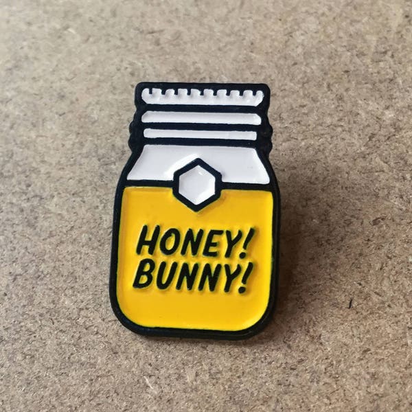 Honey Bunny enamel pin – Celebrate your sweetie with our cute honey jar enamel pin. Great Valentine gift for your honey bunny!