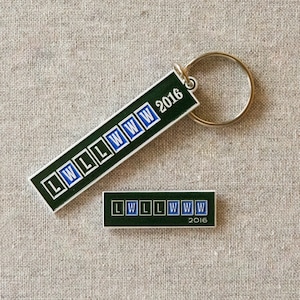 LWLLWWW Chicago Cubs enamel keychain – Best World Series EVER! The 2016 Cubs played 7 games with these wins & losses. Cubs gift.