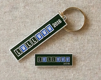 LWLLWWW Chicago Cubs enamel pin + keychain – Best World Series EVER! The 2016 Cubs played 7 games with these wins & losses. Cubs gift.