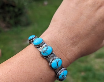 2 Paia Di Orecchini Lunghi Western In Stile Cowgirl, Con Turchese Sintetico E Motivo Concho, Vintage Bohémien Per Donne, Colori Oro E Argento