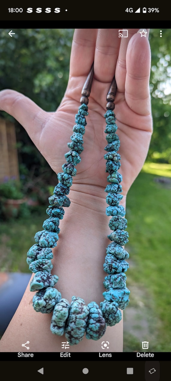 Turquoise Nuggets Sea Foam Chocker Necklace - Etsy