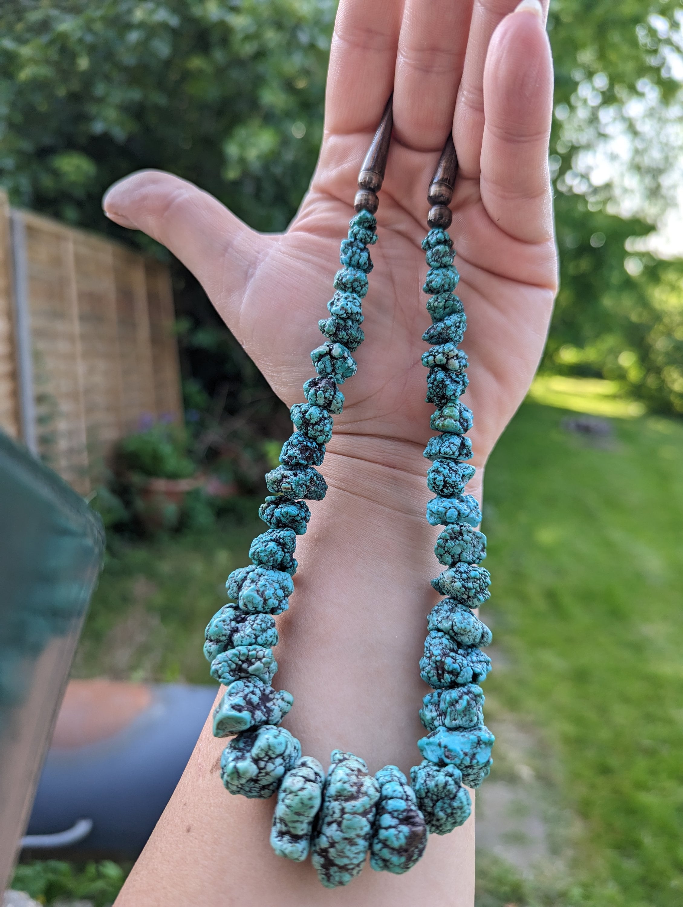 Turquoise Nuggets Sea Foam Chocker Necklace - Etsy