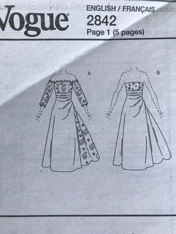 Wedding Gown Pattern Front Draping Full Flared Skirt With Etsy