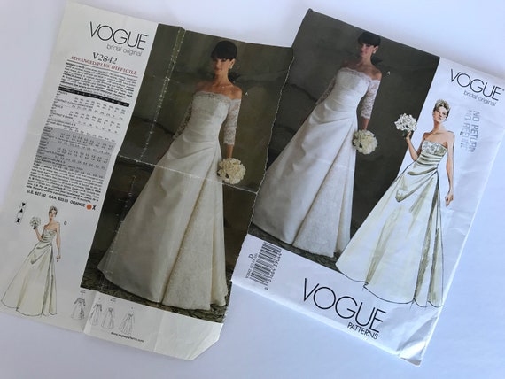 Wedding Gown Pattern Front Draping Full Flared Skirt With Etsy