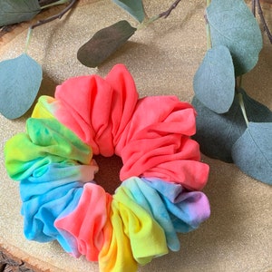 Tie Dye XL Scrunchie, Handmade scrunchie, Limited edition scrunchie, Hair Tie, Wide elastic hair scrunchie, Women’s hair accessories
