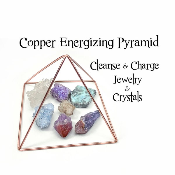 6" Copper Energizing Pyramid 6",  Cleanse, Recharge and Restore Crystals and Jewelry