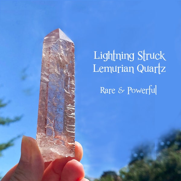 88g Rare Lightning Struck Starbrary Lemurian Phantom Inclusion Laser Quartz, Powerful Meditation Crystal, Grid Activation Crystal, OOAK