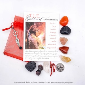 Pele Goddess Crystal Set, godin van de vulkanen, kristalremedie, kristalrecept, kristalmedicijn