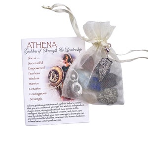 Athena Goddess Crystal Set, Goddess of Strength & Leadership, Crystal Remedy, Crystal Prescription, Crystal Medicine